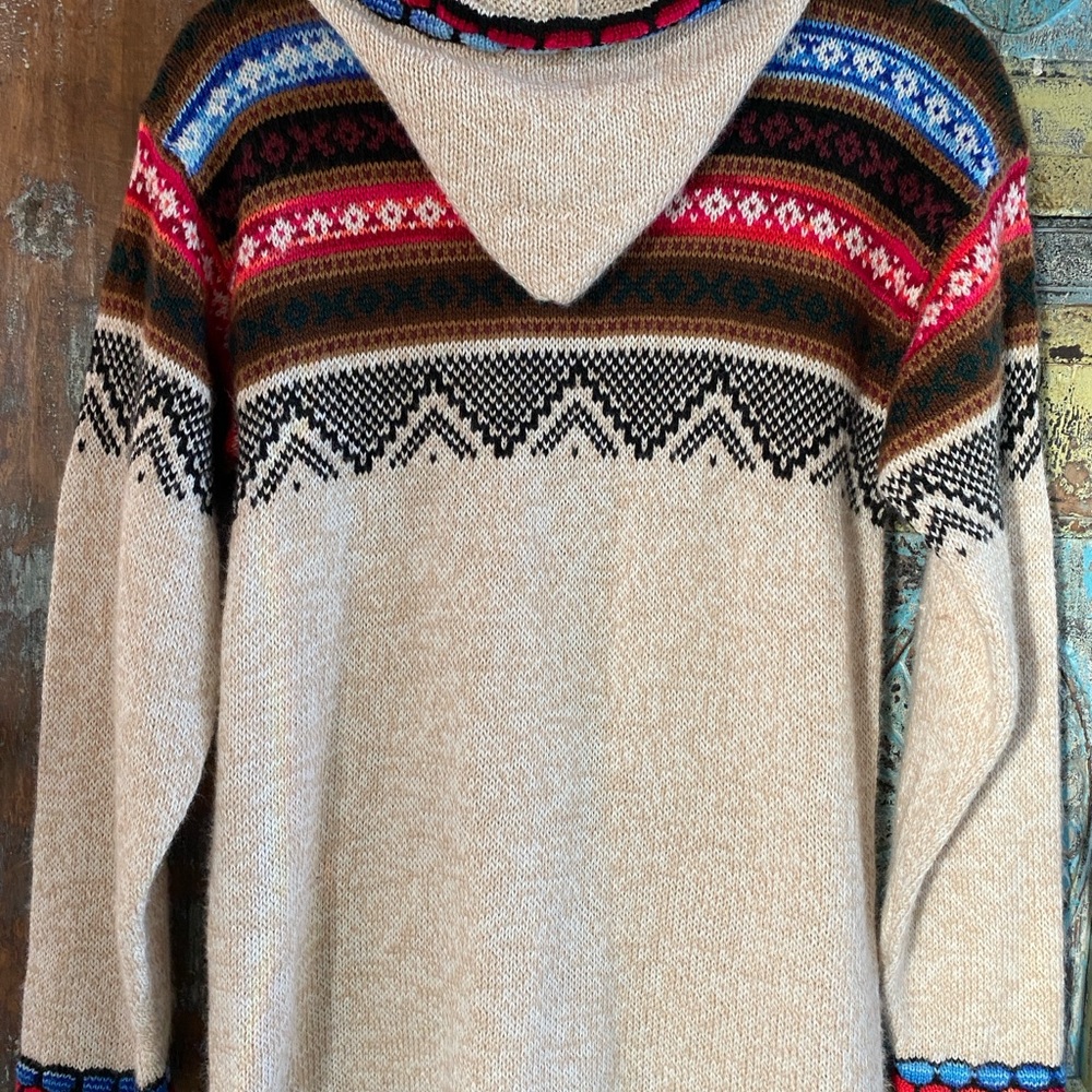 Hooded Acrylic Knit Zipfront Sweater - Picture 9 of 11